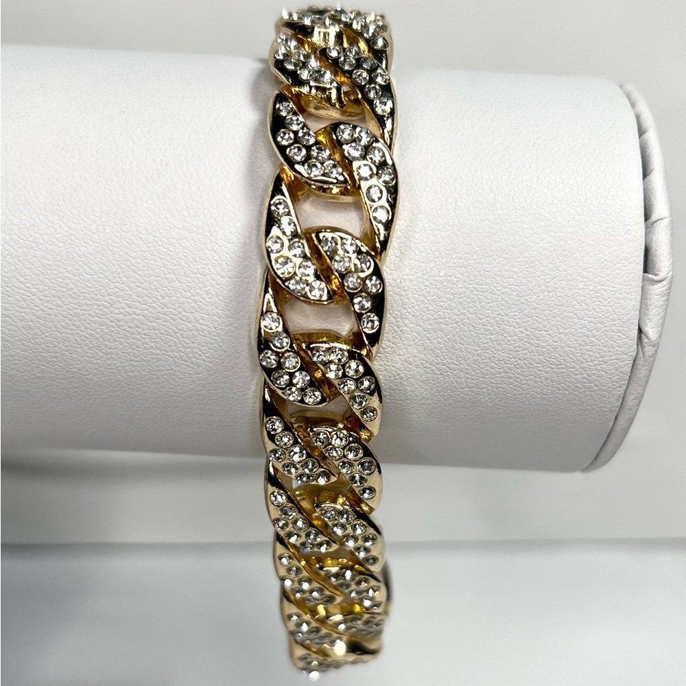 14k gold filled unique cz bracelet